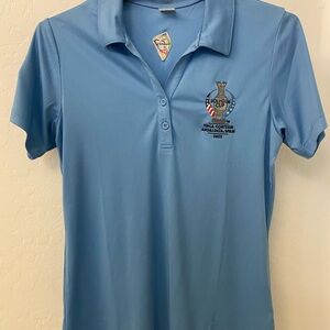 Sport-Tek Women's Light Blue Button Down Shirt